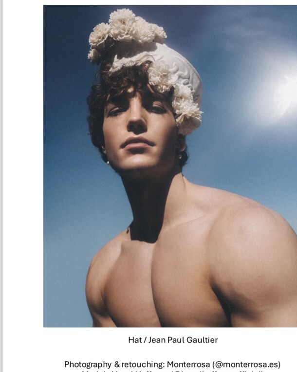 BOYHOOD portrait with floral headpiece