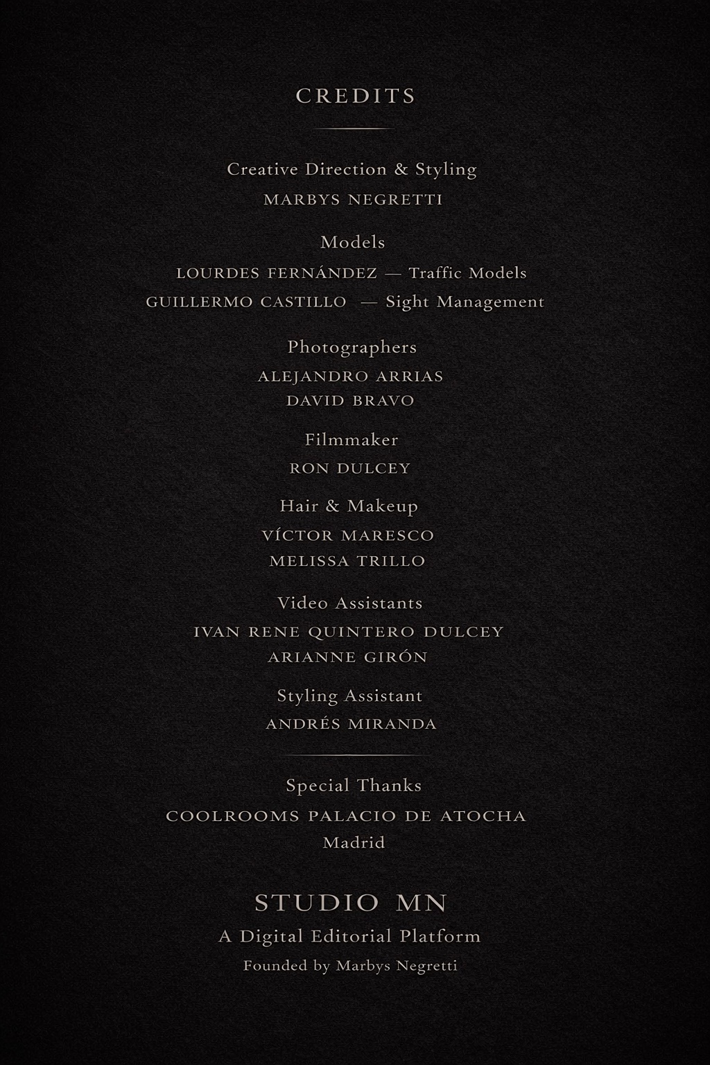 Credits for My Butler